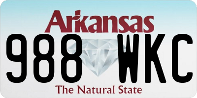 AR license plate 988WKC