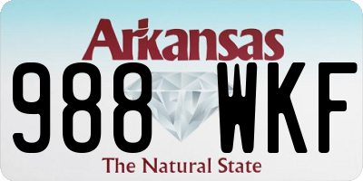 AR license plate 988WKF