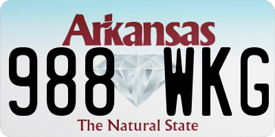 AR license plate 988WKG