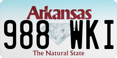 AR license plate 988WKI