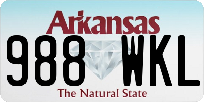 AR license plate 988WKL
