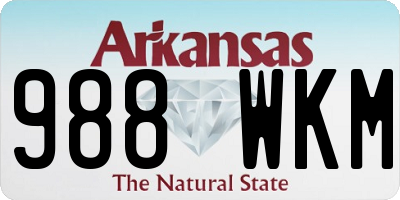 AR license plate 988WKM