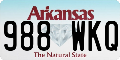 AR license plate 988WKQ