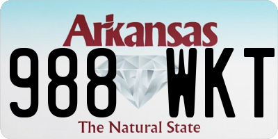 AR license plate 988WKT