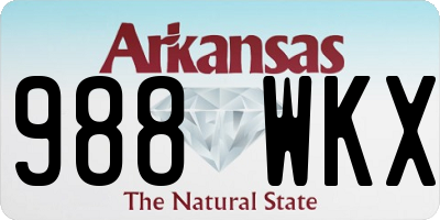 AR license plate 988WKX