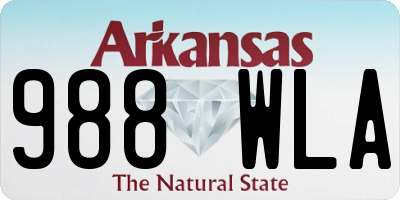 AR license plate 988WLA