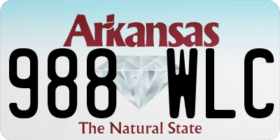 AR license plate 988WLC