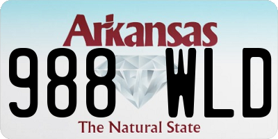 AR license plate 988WLD