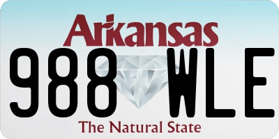 AR license plate 988WLE