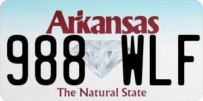 AR license plate 988WLF