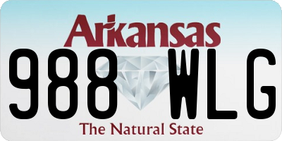 AR license plate 988WLG