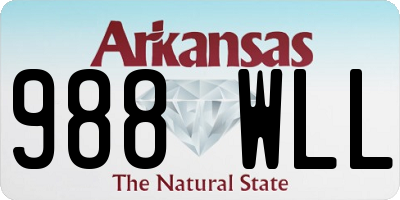 AR license plate 988WLL