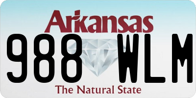 AR license plate 988WLM