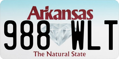 AR license plate 988WLT