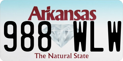 AR license plate 988WLW