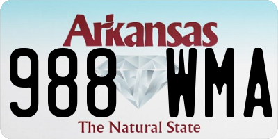 AR license plate 988WMA