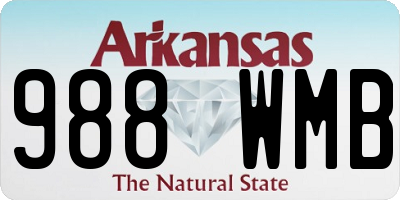 AR license plate 988WMB