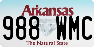 AR license plate 988WMC