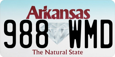 AR license plate 988WMD