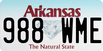 AR license plate 988WME