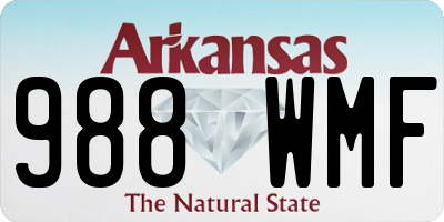 AR license plate 988WMF