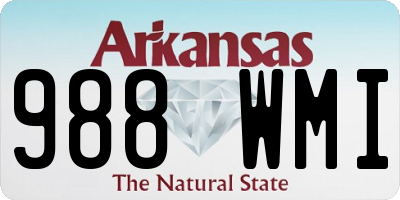 AR license plate 988WMI