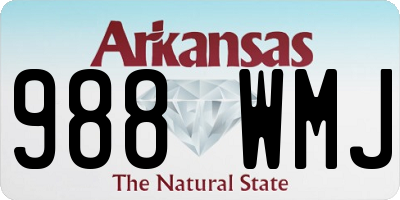 AR license plate 988WMJ