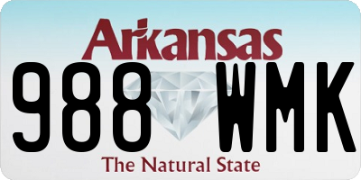 AR license plate 988WMK