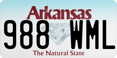 AR license plate 988WML