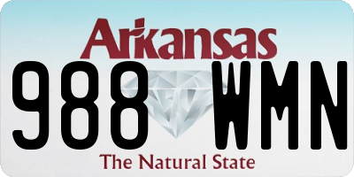 AR license plate 988WMN