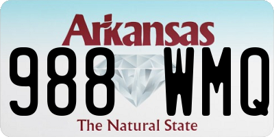 AR license plate 988WMQ