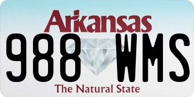 AR license plate 988WMS