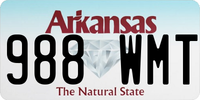 AR license plate 988WMT