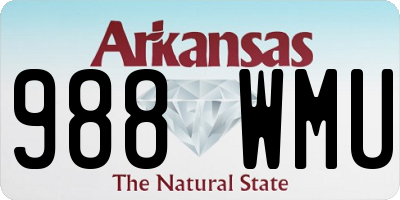 AR license plate 988WMU