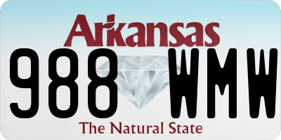 AR license plate 988WMW