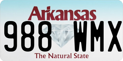 AR license plate 988WMX