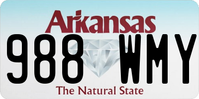 AR license plate 988WMY