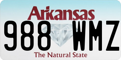 AR license plate 988WMZ