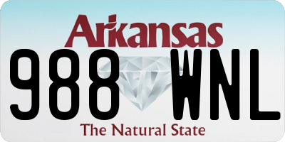 AR license plate 988WNL