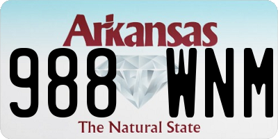 AR license plate 988WNM