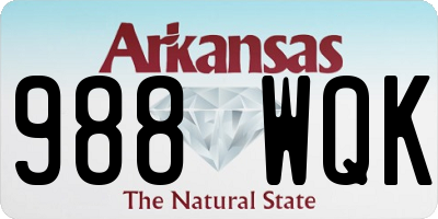 AR license plate 988WQK