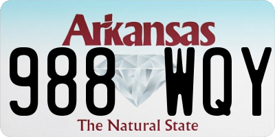 AR license plate 988WQY