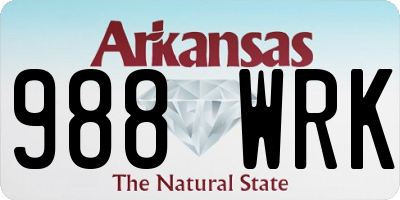 AR license plate 988WRK