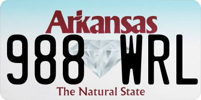 AR license plate 988WRL