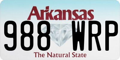 AR license plate 988WRP