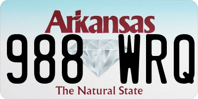 AR license plate 988WRQ