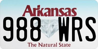 AR license plate 988WRS
