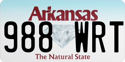 AR license plate 988WRT