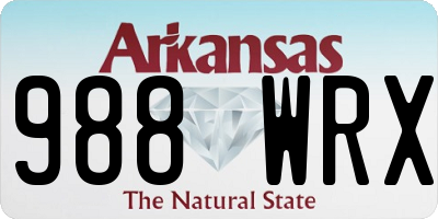 AR license plate 988WRX