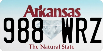 AR license plate 988WRZ